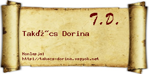 Takács Dorina névjegykártya