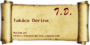 Takács Dorina névjegykártya