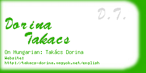 dorina takacs business card