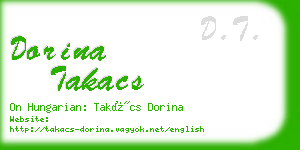 dorina takacs business card